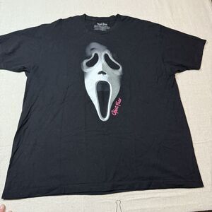 Ghost Face Men’s Tee T-shirt Sz 2XL Scream Black Halloween Horror Movie Y2K
